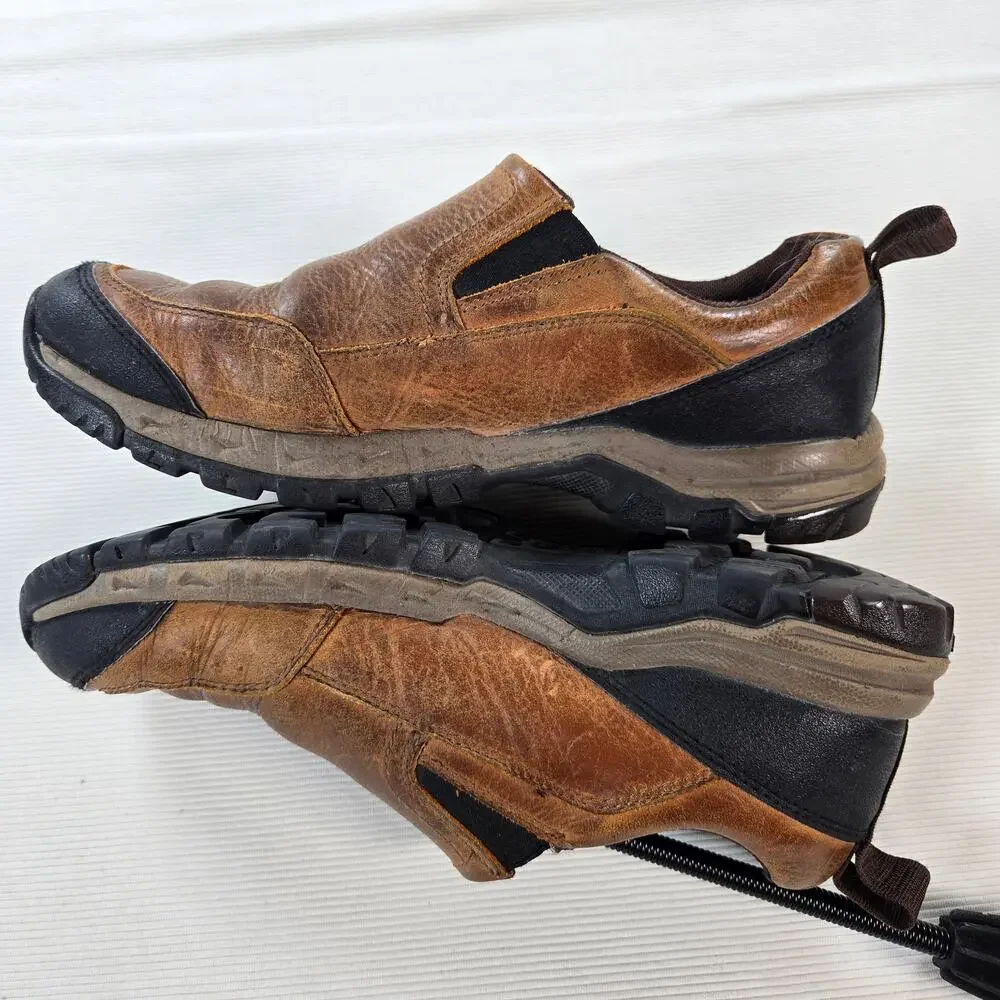 Ariat 4LR Brown Leather Moc‎ Toe Slip On Shoe Men's Size 7.5